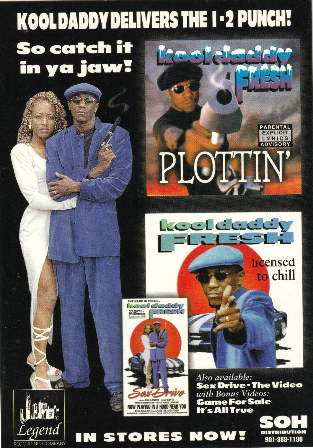 Kool Daddy Fresh-Plottin'/Licensed To Chill Post Card (1997)